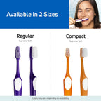 Buy now TePe Supreme Toothbrush, Soft Bristle Toothbrush, Tapered Brush Head for Sensitive Teeth and Gum Care, Adult, 3 Pack at indiglob india