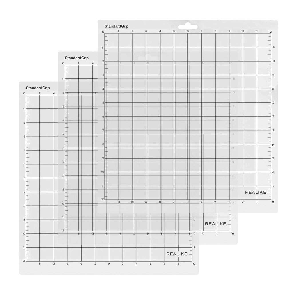 Buy now REALIKE 12x12 Cutting Mat Compatible with Cricut Maker 3/Maker 4/Maker/Explore 3/4/Air 2/Air/One(3 Mats), Gridded Adhesive Non-Slip Cut Mat for Crafts, Quilting, Sewing and All Arts (Variety) at indiglob india