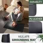 Buy now Reconnect to The Earth EMF Recovery Mat, 35.4x23.6 inches, Universal Grounding Sleep & Yoga Mat, Improves Energy, Sleep Assist, Helps with Anxiety - BLACK at indiglob india