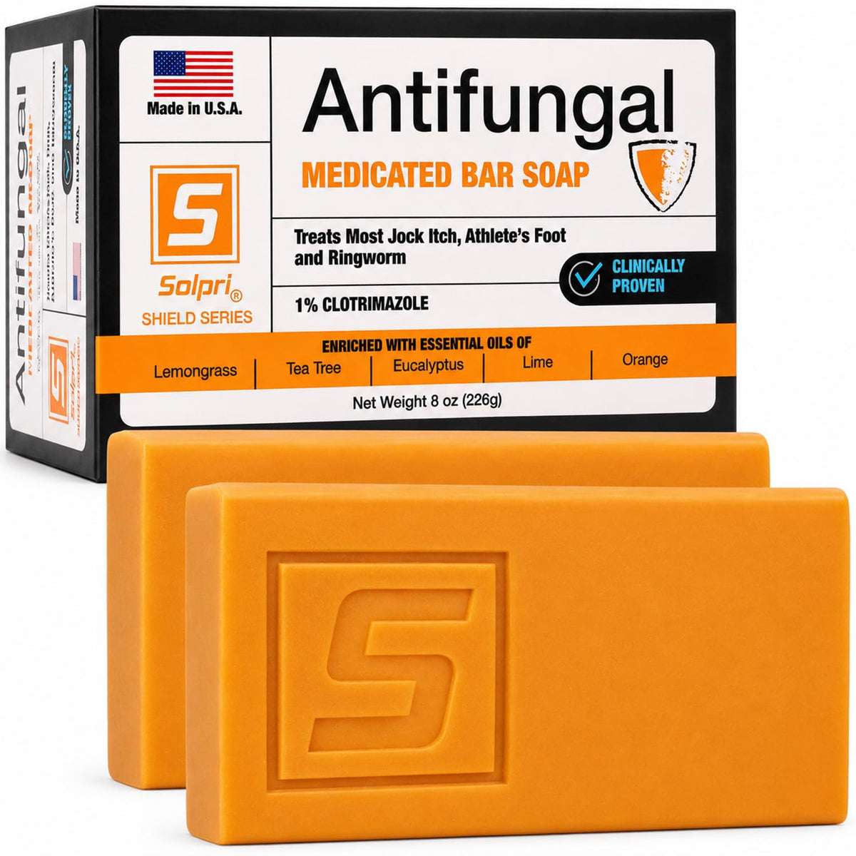 Medicated Antifungal Soap Bar | Jock Itch, Athlete's Foot, Ringworm