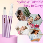 2026 Rechargeable Nose & Ear Hair Trimmer, Dual-Edge Blade Electric Clipper for Women Men, Facial & Eyebrow Hair Removal Tool, Powerful Motor, Painless, Easy to Clean (Multicolor)