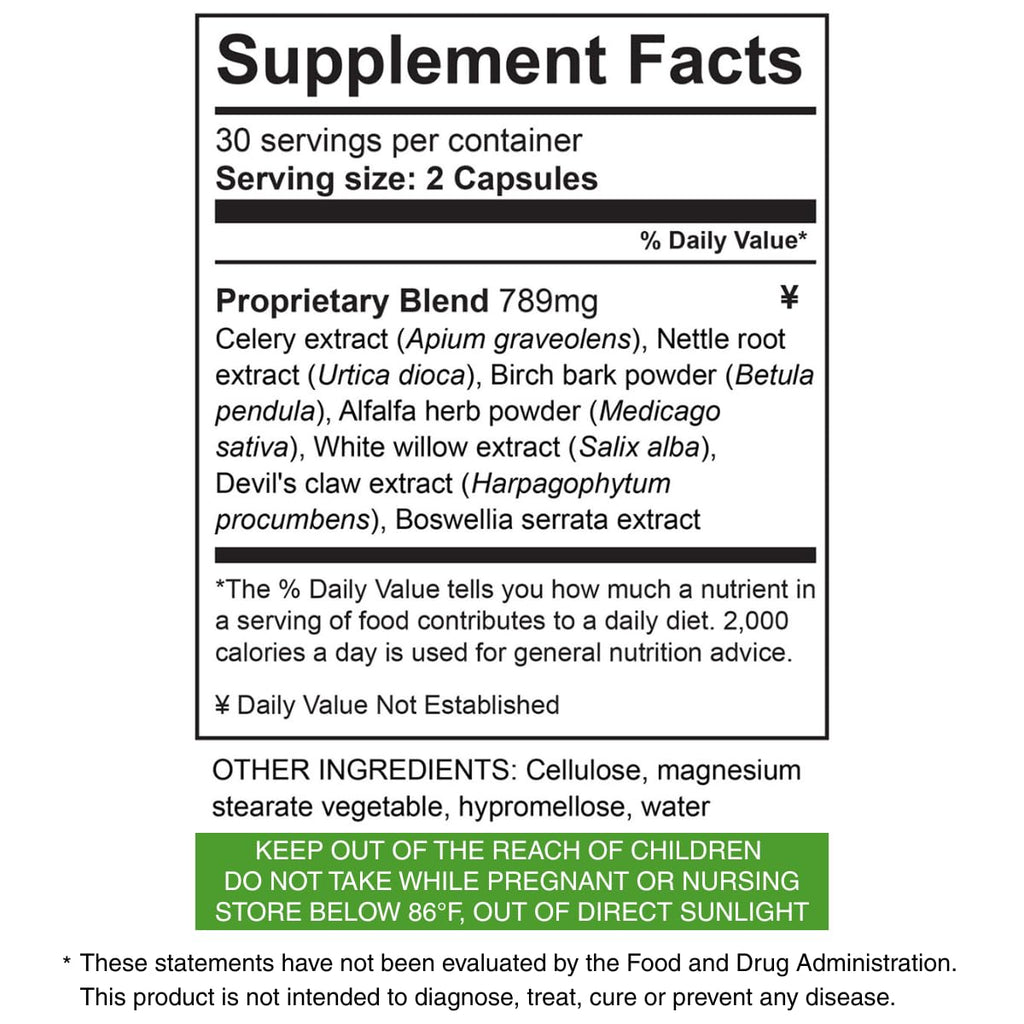 Lifetones Uric Acid Support Capsules – 7-Herb Formula with Boswellia, Devil's Claw, White Willow & Celery Seed – No Herbal Taste – Supports Healthy Uric Acid Levels & Joint Comfort – 60 Vegan Capsules