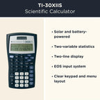 TI 30 XIIS Technical Scientific Calculator + WYNGS Protective Case Black