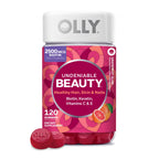 OLLY Hair Skin and Nails Gummies, Undeniable Beauty, Biotin - 60 Count