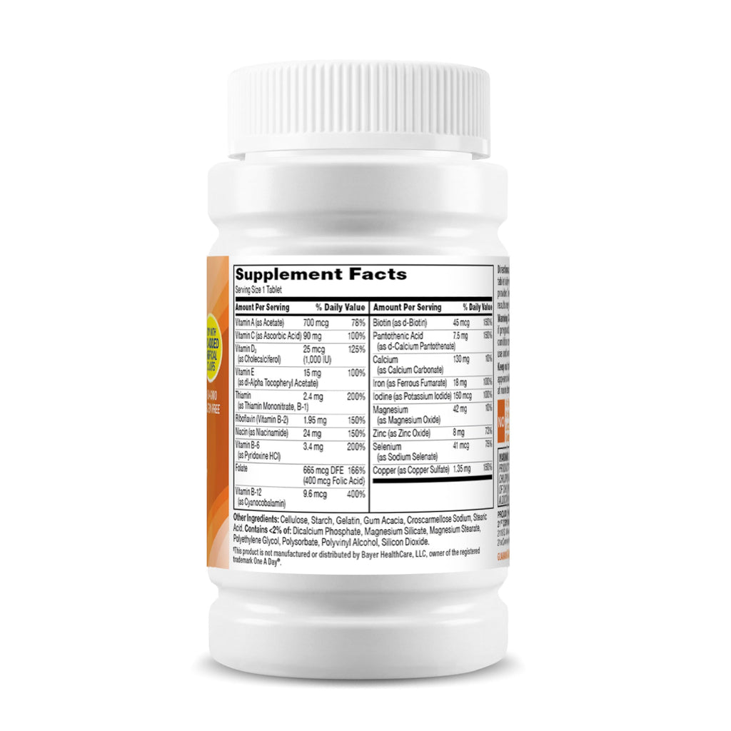 21st Century One Daily Women's Multivitamin Tablets, 100 Count | Complete Daily Multivitamin & Multimineral, Compare VS. One A Day® Women's, Women with 16 Essential Nutrients for Energy