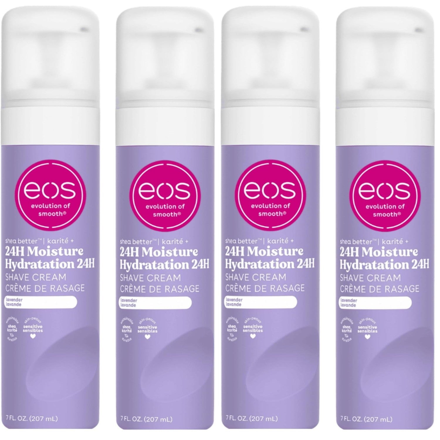 eos Shea Better Shave Cream- Lavender, Shea Butter, Aloe Vera, Moisturizing, Shaving Cream for Women, eos Shave Cream, 7 fl oz, 2-Pack