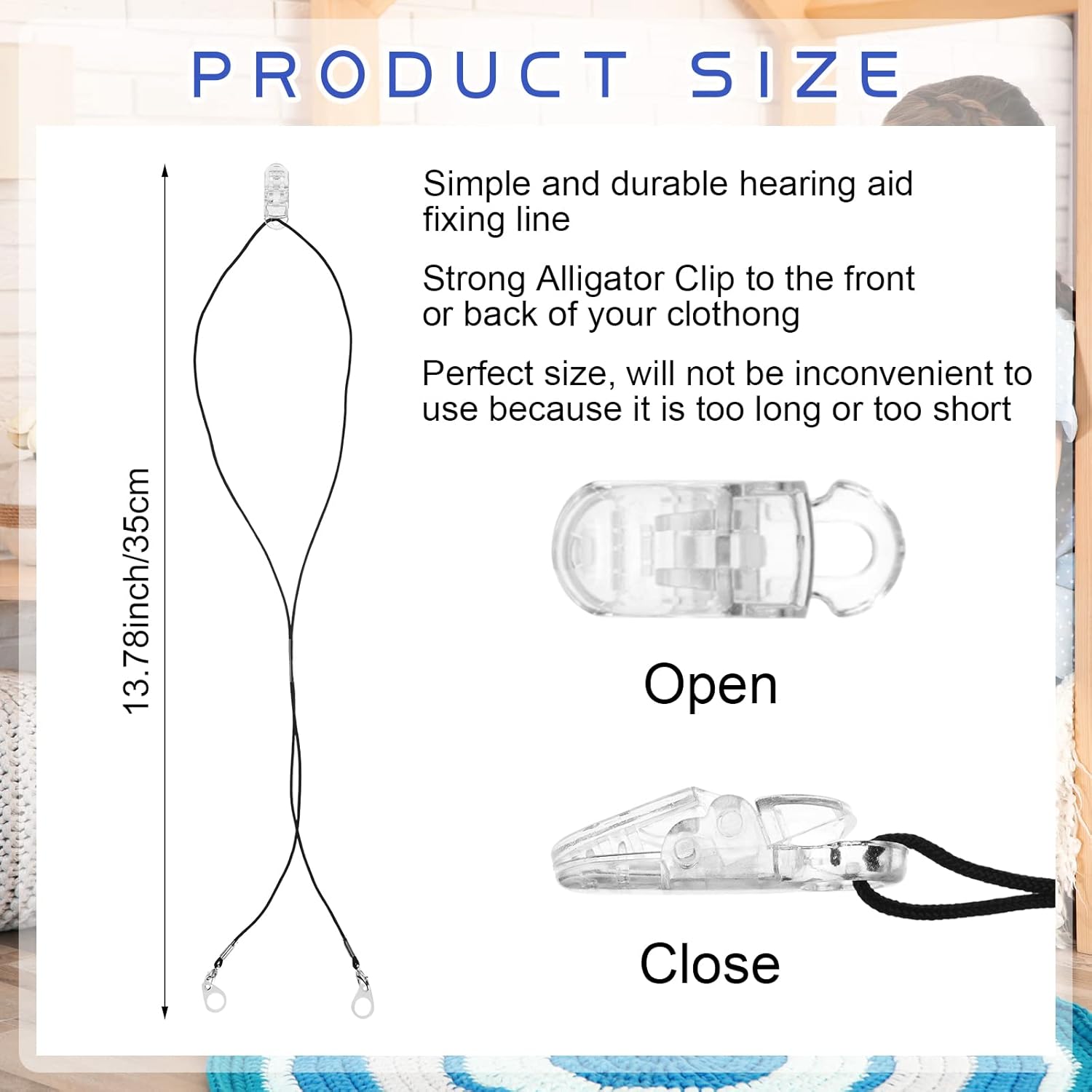 Buy now 3 Pieces Hearing Aids Clip Holder Portable Hang Rope Anti-lost Rope Amplifier Lanyard Clips and Hearing Aid Case Accessories Security Clip Fixation Cord for Hearing for Hearing Amplifiers at indiglob india
