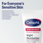 Cetaphil Redness Relieving Night Cream Face Moisturizer, 1.7oz | Fragrance Free, Hypoallergenic, Soothes Dry Redness-Prone Skin Overnight, Sensitive Skin Safe, Dermatologist Recommended