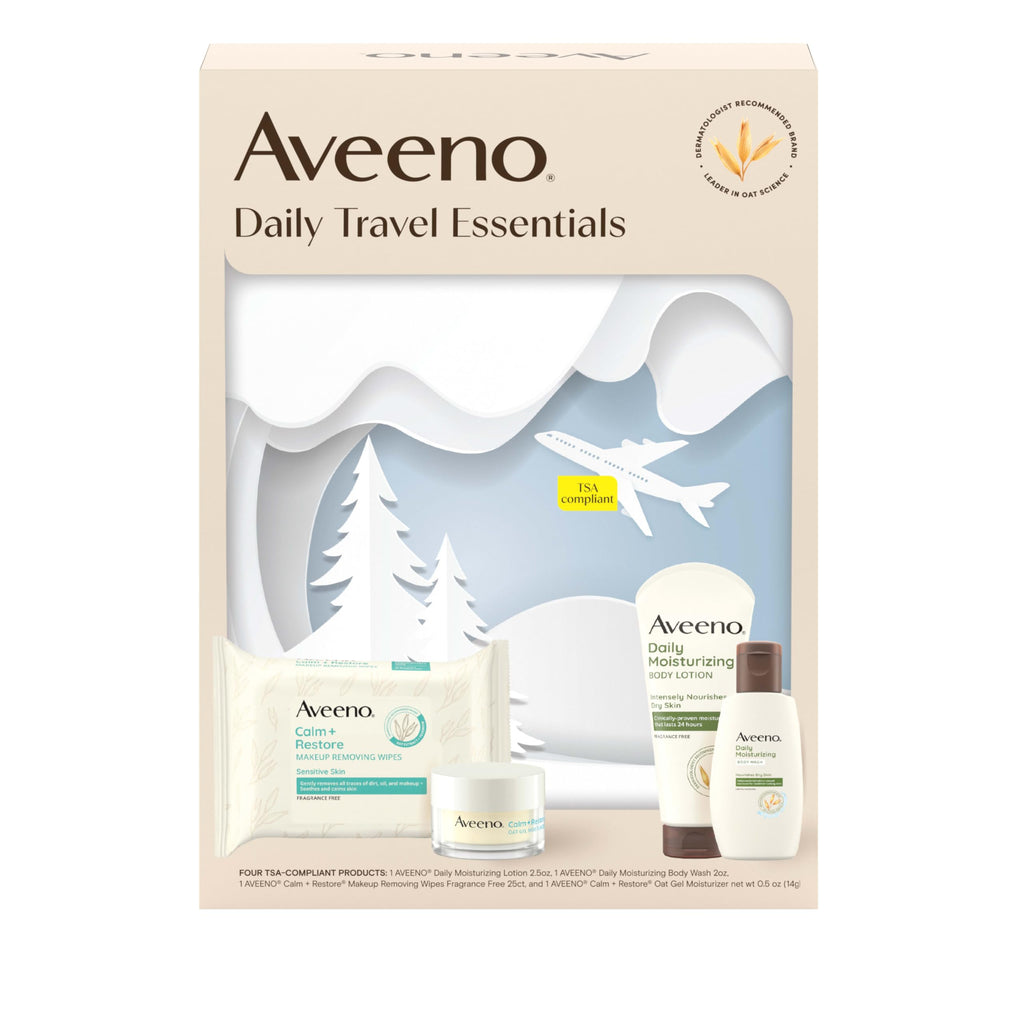 Aveeno Daily Moisturizing Body Lotion for Normal to Dry Skin, Moisturizer with Soothing Prebiotic Oat, Non Greasy, Non Comedogenic, Fragrance Free Body Lotion for Women & Men, 18 Fl Oz