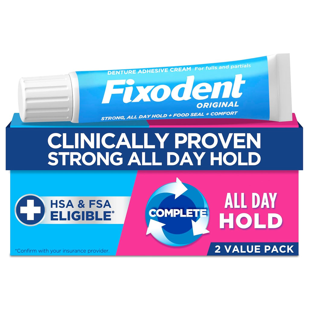 Buy now Fixodent Complete Original Denture Adhesive Cream, 2.4 oz, Pack of 2 at indiglob india