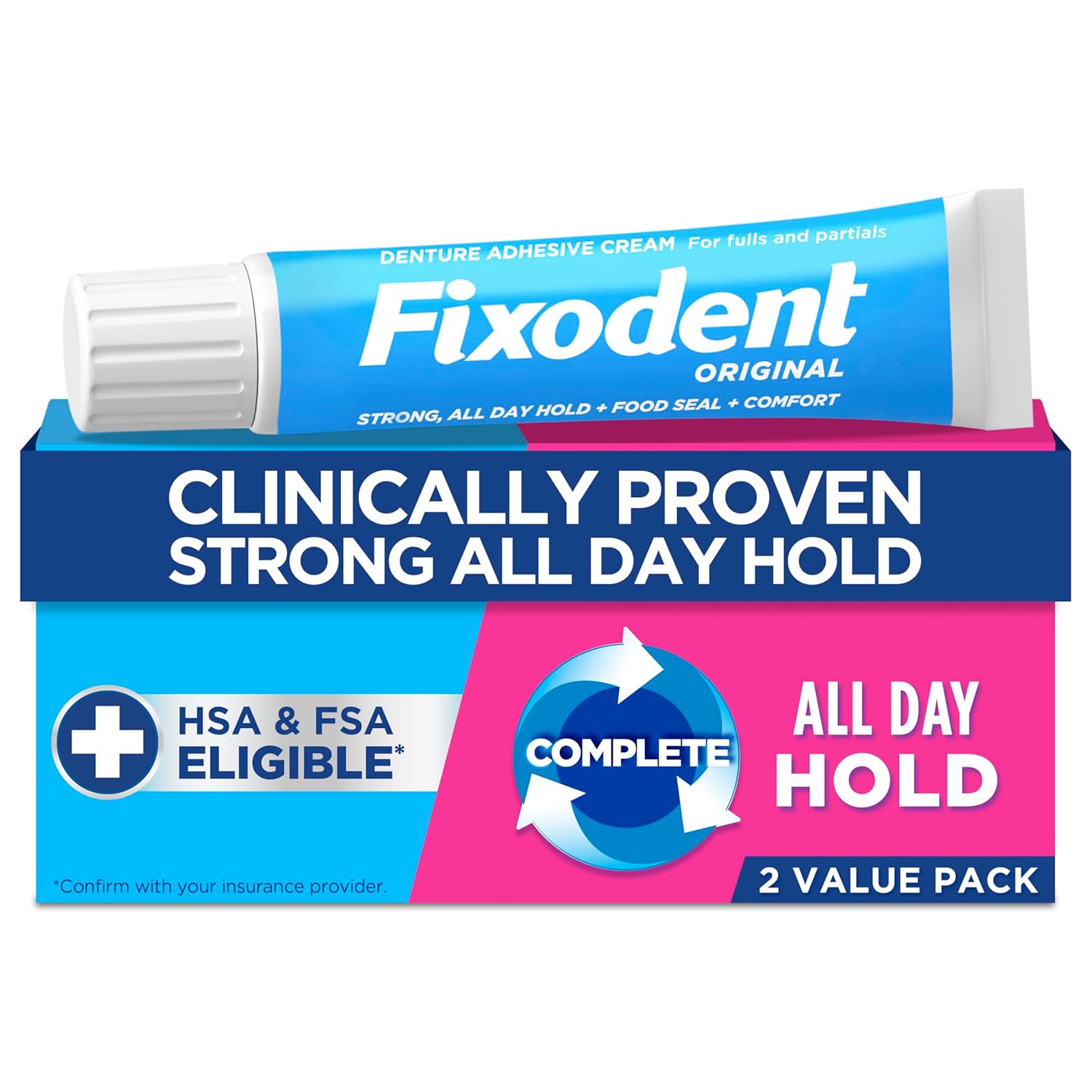 Buy now Fixodent Complete Original Denture Adhesive Cream, 2.4 oz, Pack of 2 2.4 Ounce (Pack of 6) at indiglob india