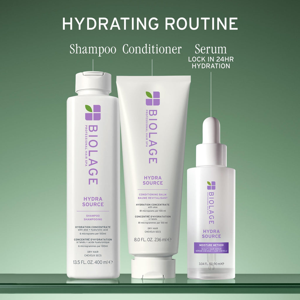 Biolage Hydra Source Conditioning Balm – For Dry Hair | With fermented aloe & hyaluronic acid, vegan, paraben-free, moisturizes, detangles, adds softness, for fine to medium hair