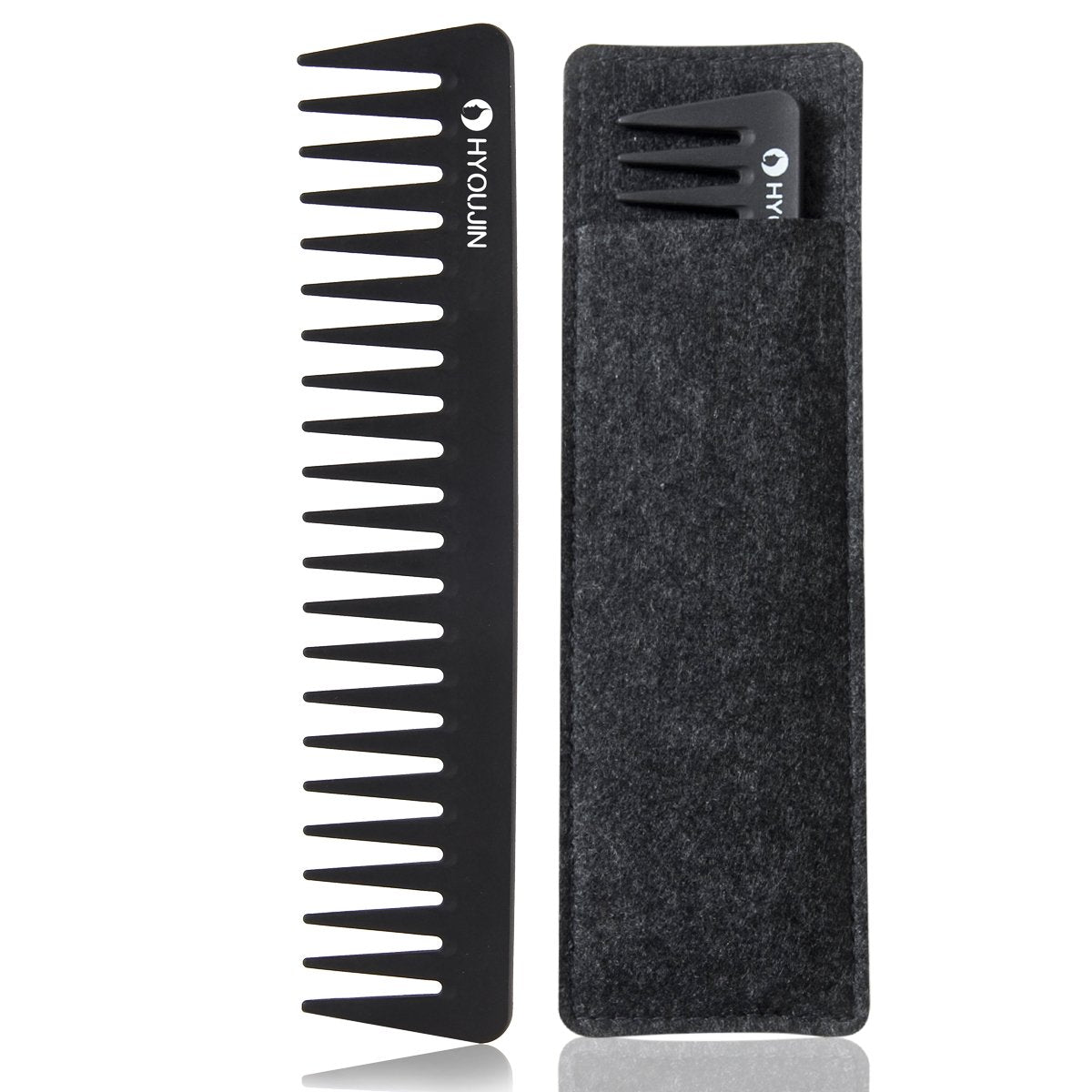 Buy now HYOUJIN 901 Black Carbon Flat Top Clipper Comb 230â„ƒ Heat Resistant Hair Cutting Combs Great for Clipper-cuts and Flattops Cutting Set2 at indiglob india