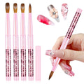 Buy now SAVILAND 3pcs Acrylic Nail Brush Set: Size 6,8,12 Professional Nail Brushes for Acrylic Application Acrylic Powder Nail Art Extension & 3D Carving Manicure Tools for Beginners Home DIY 4PCS Kolinsky Acrylic Nail Brush Set at indiglob india