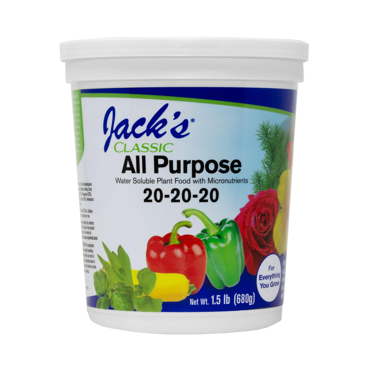 Jack's Classic 20-20-20 All Purpose Water-Soluble Fertilizer, 1.5lb