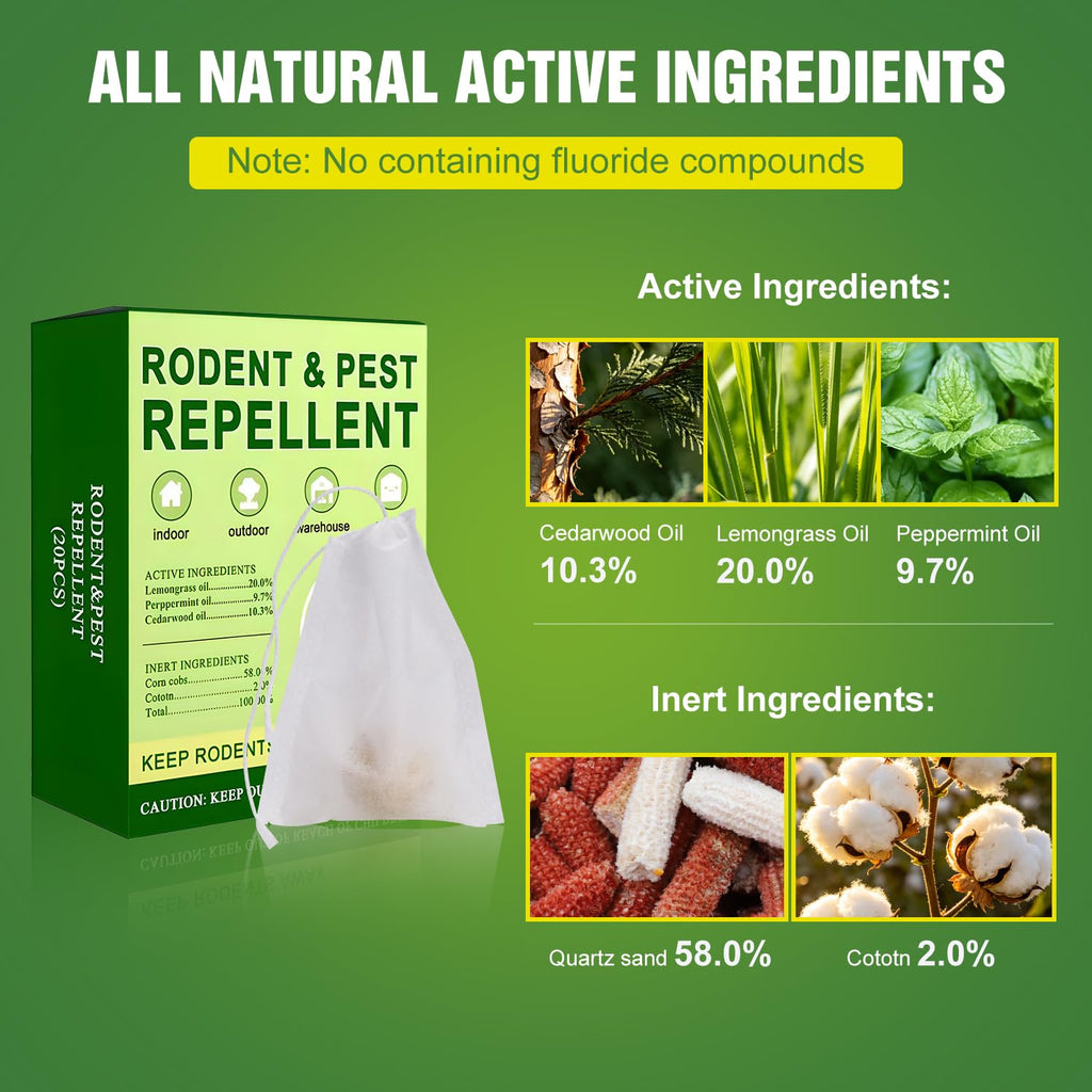 20 PCS Mouse Repellent Balls Natural Peppermint Oil Pest Control Repeller
