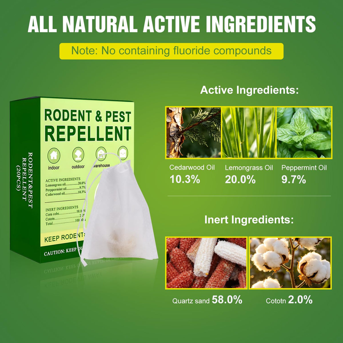 20 PCS Mouse Repellent Balls Natural Peppermint Oil Pest Control Repeller