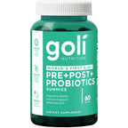 Goli Pre Pro Postbiotic Gummies - Worlds First 3-in-1 Formula with DE111 Probiotics, XOS Prebiotics, MCC1849 Postbiotics - Vegan, Non-GMO, Gluten-Free, 180 Count (3 Pack)