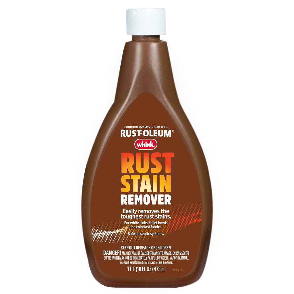 Rust-Oleum Whink Rust Stain Remover | Heavy-Duty Iron Stain Remover for White Toilets & Sinks, Colorfast Fabric & Carpets | 16 oz