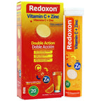 Redoxon Vitamin C + Zinc, Effervescent Tablets of Vitamin C and Zinc, Helps Support Your Immune System, Orange Flavor, 20 Effervescent Tablets, 2.82 Oz Box, (Pack of 4)