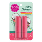 Buy now eos 100% Natural Lip Balm- Coconut Milk and Pineapple Passionfruit, All-Day Moisture Lip Care, 0.14 oz, 2 Pack at indiglob india