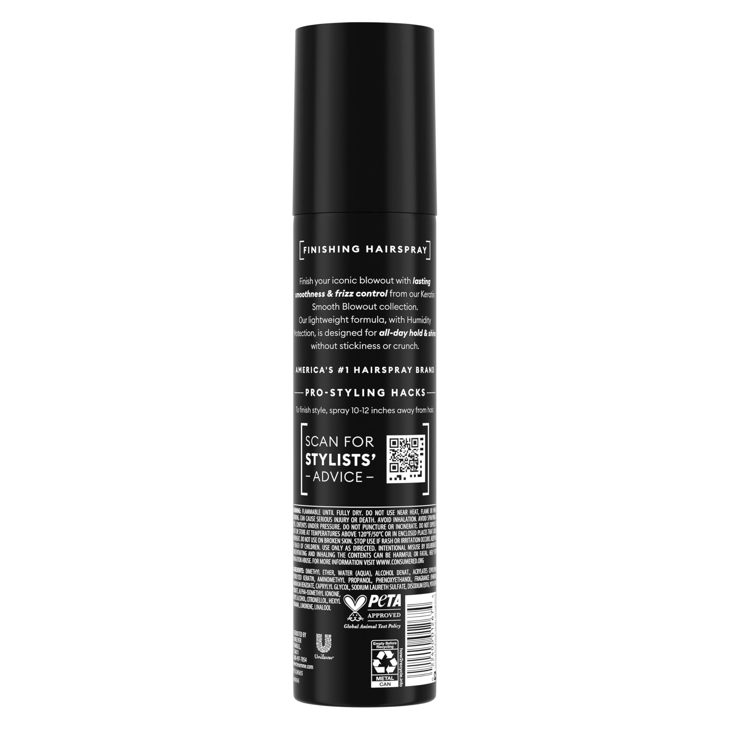 TRESemmé Anti-Frizz Flexible Hold Finishing Spray Keratin Smooth 7 oz | Weightless hair spray, finishing spray, smooth finish, Frizz control