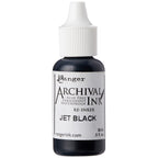 Ranger Archival Pad Reinker .5oz, Jet Black