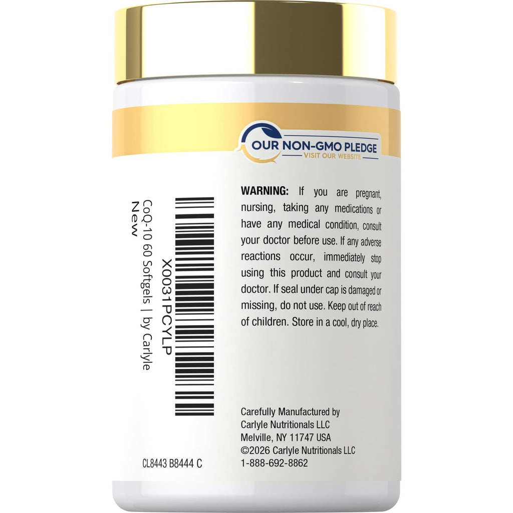Carlyle CoQ10 200mg Softgels | 60 Count | with Black Pepper