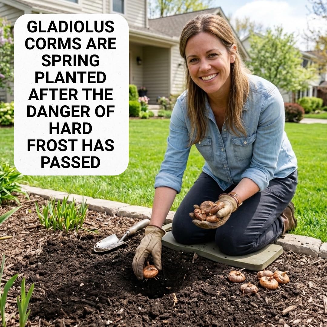 10 Gladiolus Bulbs, Mixed Colors - Sword Lily, Easy to Grow Perennial Garden or Container Flowers
