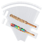 200 Pcs Thickened Pretzel Rod Bags - 2x10 Inches, Self Sealing Cellophane, Clear Individual Bags for Chocolate, Candies, Cookies