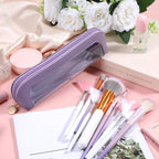 Stylish small clear PU makeup bag in lavender. Order online now for fast delivery in India!