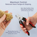 Professional Dog Nail Clippers for Large Dogs and Medium Dogs - with Safety Guard & Ergonomic Easy Grip, Dog Nail Trimmer for Large Dog, Safe Cat Nail Clippers - for Precise Grooming