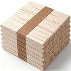 300 Pcs Craft Sticks Ice Cream Sticks, Borogo 4.5inchs Sticks Natural Wood Popsicle Craft Sticks Treat Sticks Ice Pop Sticks for DIY Crafts