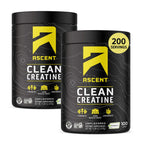 Ascent Clean Creatine Monohydrate, Creapure, Unflavored, 100 Servings