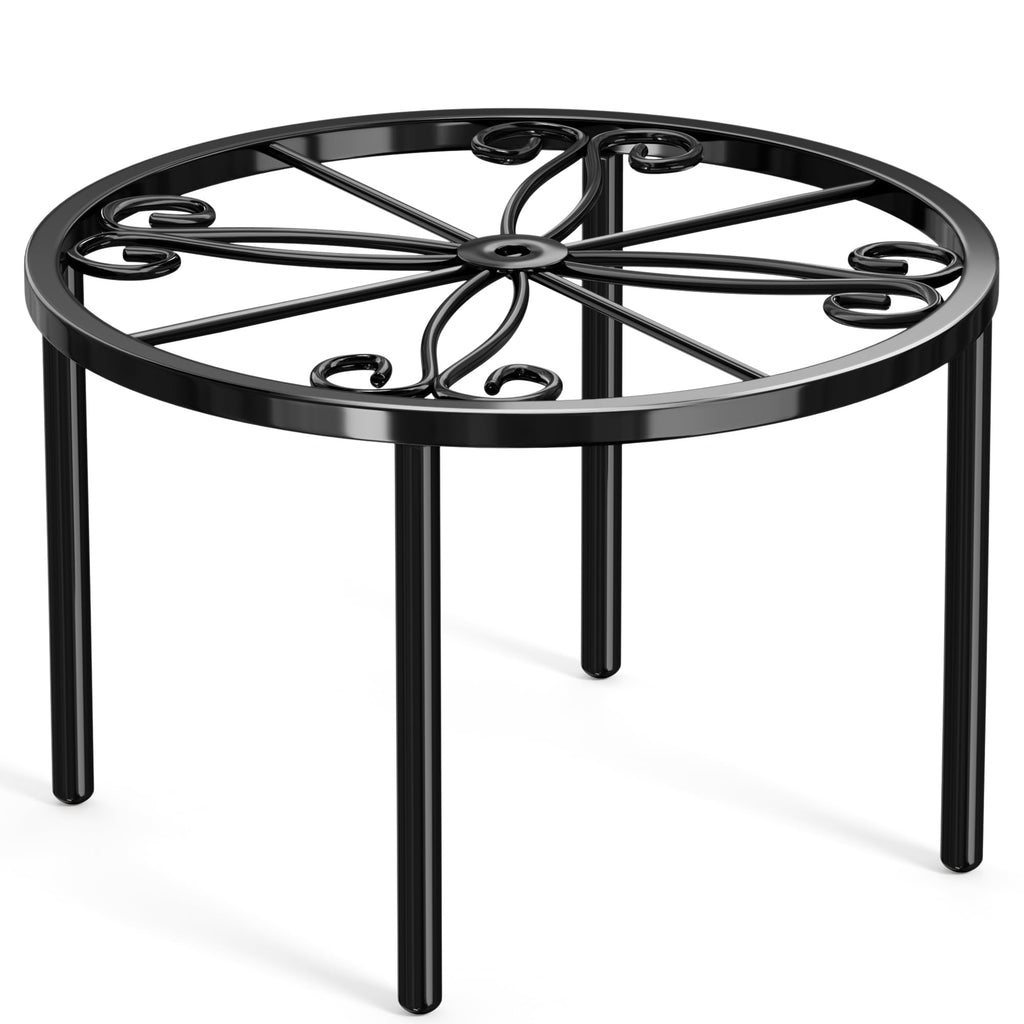 bussdis Plant Stand 1 PCS-10.2 IN Flower Pot Stand Plant Rack for Indoor and Outdoor Courtyard Gardens Black