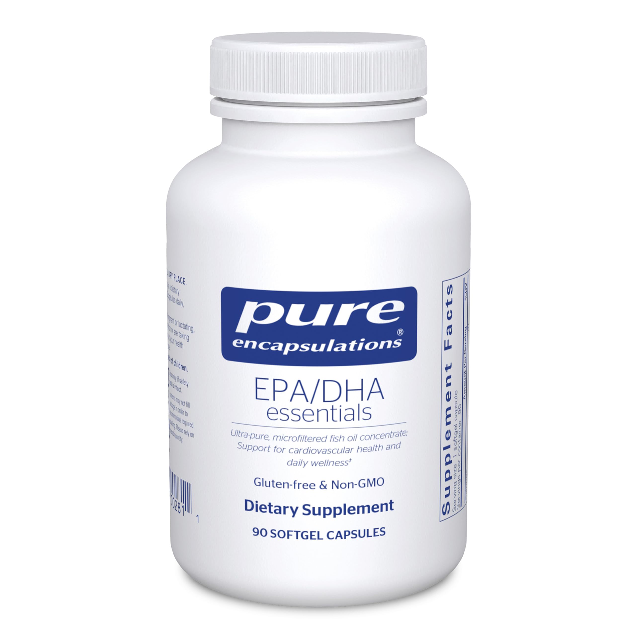 Pure Encapsulations EPA/DHA Essentials, 90 Softgel Capsules | Fish Oil Concentrate Supplement to Support Cardiovascular Health*, Premium EPA and DHA Supplement with Omega 3