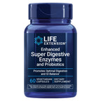 Life Extension Enhanced Super Digestive Enzymes and Probiotics, 60 Capsules | B. Coagulans Probiotic & Blend of 10 Digestive Enzymes, Supports Digestion, Comfort & GI Balance for Plant-Based Diets