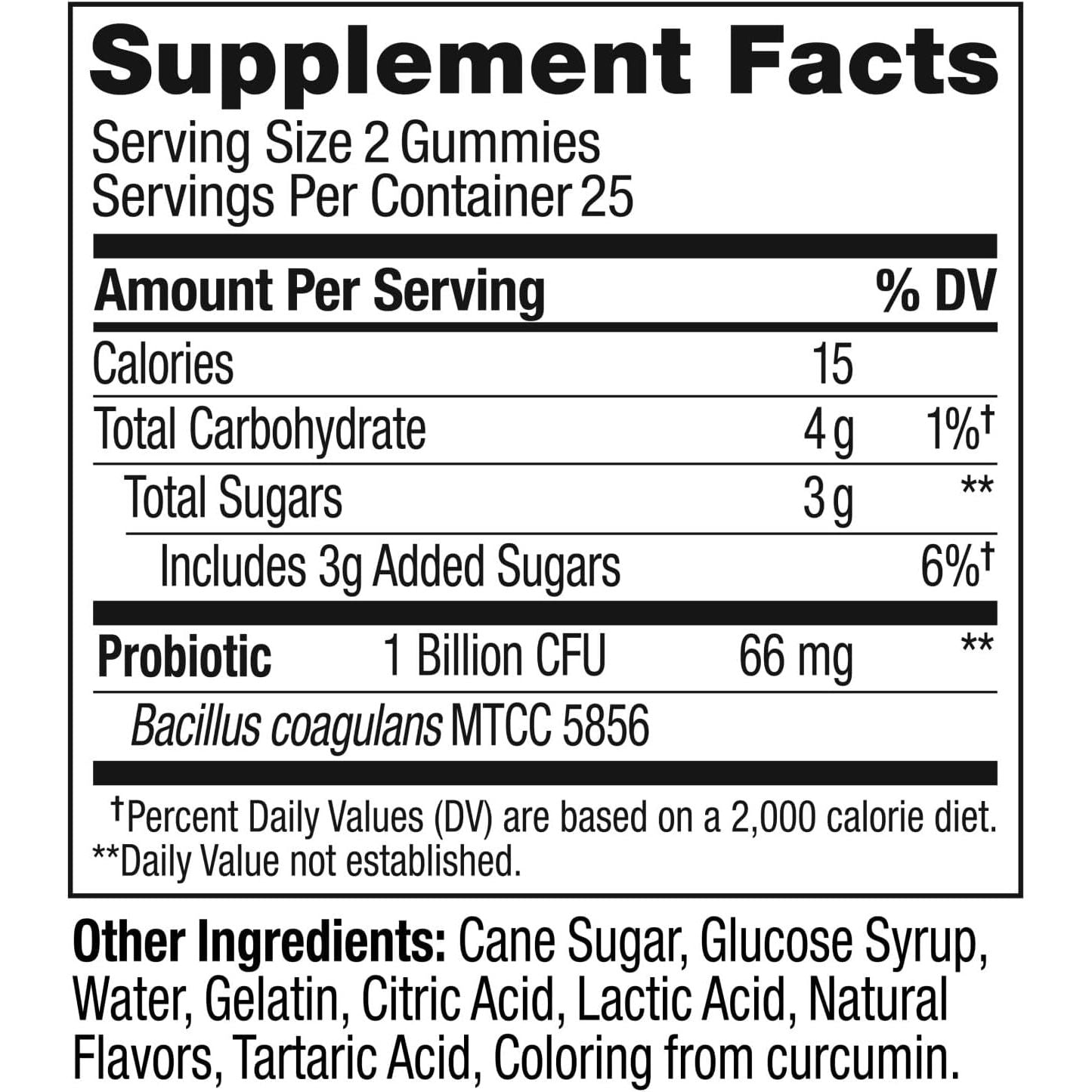 Buy now OLLY Probiotic Gummy, Immune and Digestive Support, 1 Billion CFUs, Chewable Probiotic Supplement, Mango, 25 Day Supply - 50 Count at indiglob india