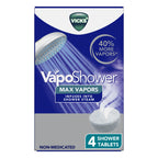 Buy now Vicks VapoShower Max Tablets, Non-Medicated Eucalyptus Shower Steamer Tablets, Menthol, Aromatherapy, 4ct at indiglob india