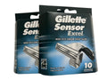 Buy now Gillette Sensor Excel Cartridges - 10 ct, Pack of 2 at indiglob india
