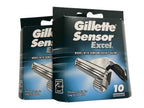 Buy now Gillette Sensor Excel Cartridges - 10 ct, Pack of 2 at indiglob india