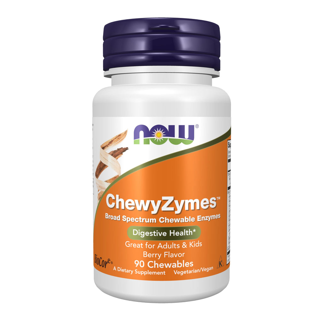 Buy now NOW Foods Supplements, ChewyZymes, Broad Spectrum Chewable Enzymes, Berry Flavor, 90 Chewables at indiglob india
