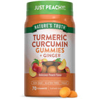 Nature's Truth Turmeric and Ginger Gummies | 70 Count | Peach Flavor | Vegan, Non-GMO & Gluten Free Supplement