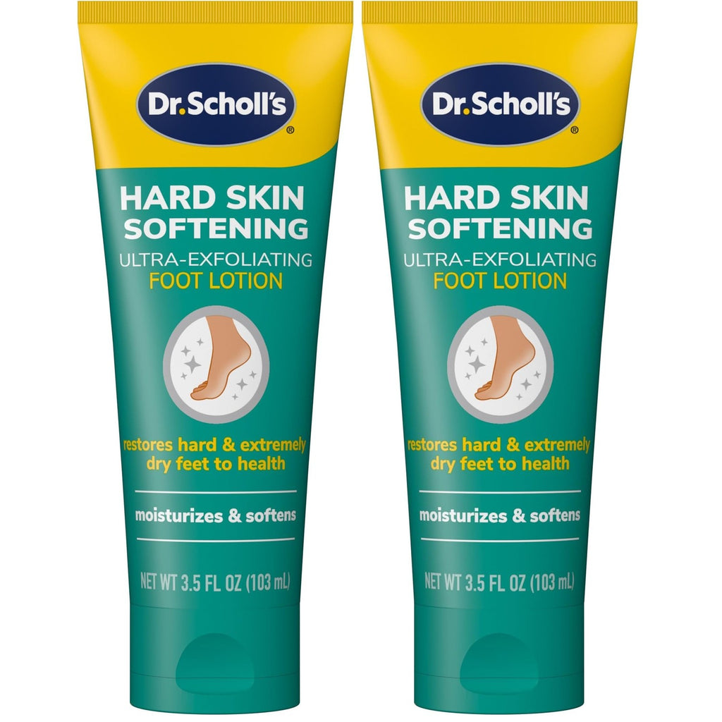 Dr. Scholl's Dry, Flaky Skin Remover Ultra Exfoliating Foot Lotion Cream, 3.5 oz, Moisturizer with Urea for Rough Dry Cracked Feet, Heal and Soothe for Healthy Looking Feet, Intensive Foot Skin Care