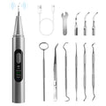 Plaque Remover for Teeth - Teeth Cleaning Kit Tartar Remover for Teeth with LED Light & 5 Adjustable Modes, USB C Rechargeable, 4 Replaceable Heads&6 Dental Tools, IPX7 Waterproof for Home Use