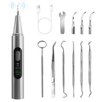 Plaque Remover for Teeth - Teeth Cleaning Kit Tartar Remover for Teeth with LED Light & 5 Adjustable Modes, USB C Rechargeable, 4 Replaceable Heads&6 Dental Tools, IPX7 Waterproof for Home Use