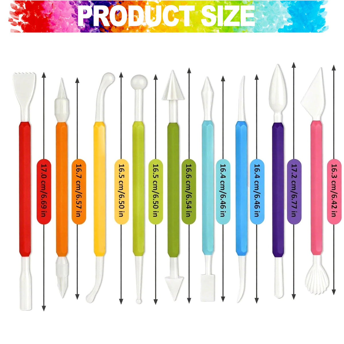 LINPHCEY Air Dry Clay Tools for Kids Ages 8+ Pottery Clay Tool Kit Plastic Clay Sculpting Tools Set for DIY Project, Modeling Polymer Clay Toys – Safe & Easy Grip for Beginners & Craft Lovers
