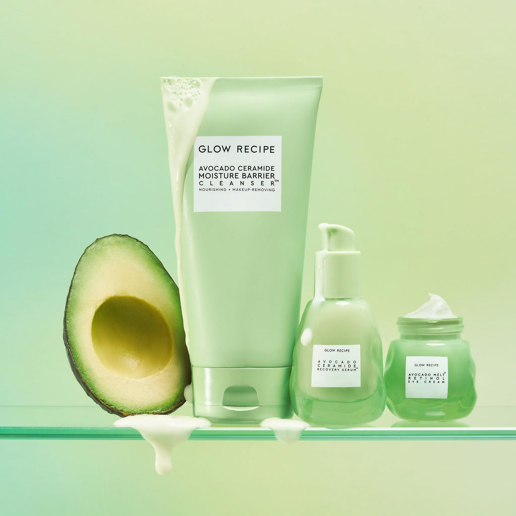 Buy now Glow Recipe Avocado Ceramide Facial Cleanser for Dry Skin - Hydrating Gel to Foaming Face Wash for Women & Men - Gentle Moisture Barrier Repair with Hyaluronic Acid & Colloidal Oatmeal, 150ml at indiglob india
