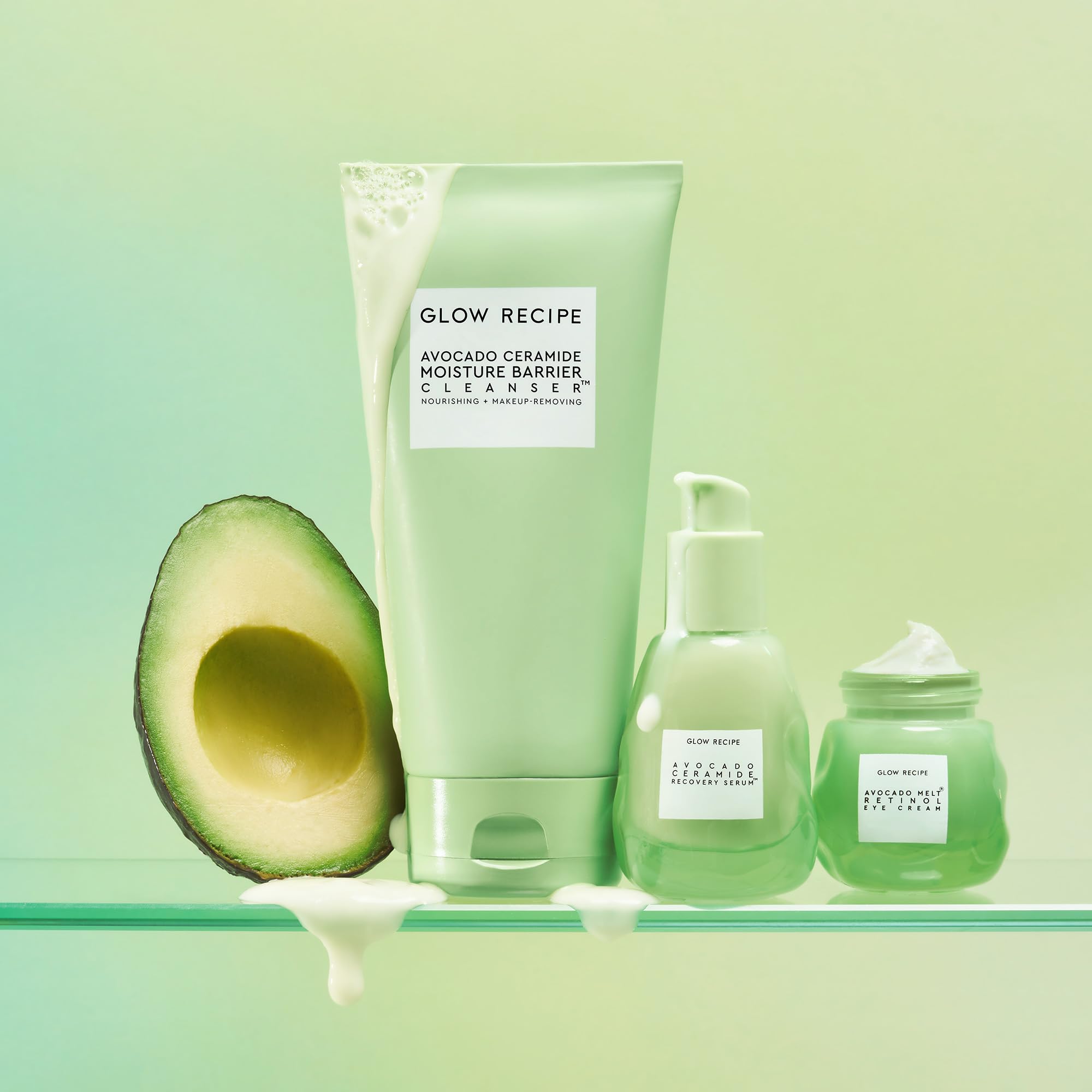 Buy now Glow Recipe Avocado Ceramide Facial Cleanser for Dry Skin - Hydrating Gel to Foaming Face Wash for Women & Men - Gentle Moisture Barrier Repair with Hyaluronic Acid & Colloidal Oatmeal, 150ml at indiglob india