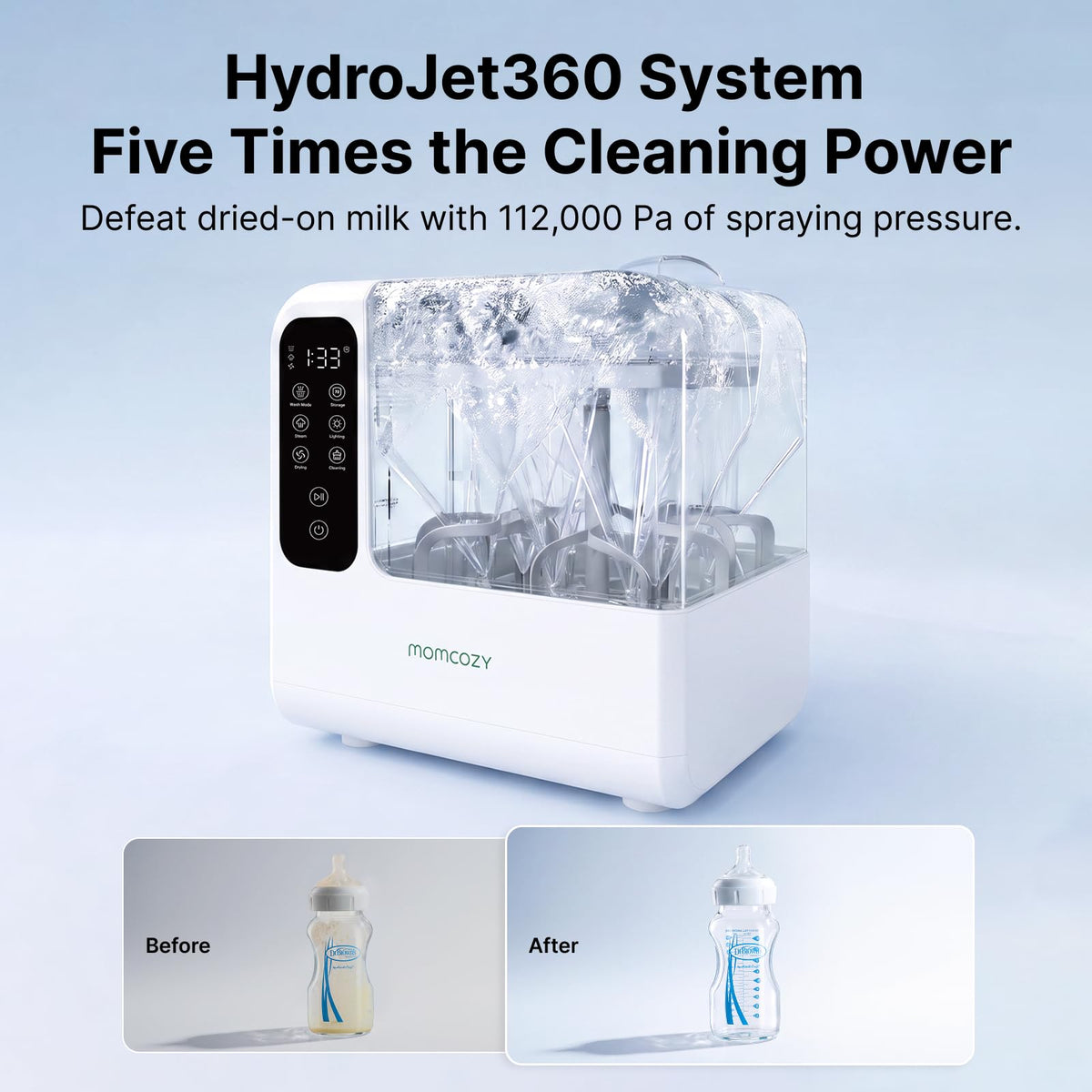 Momcozy DeepClean D8 Bottle Washer, Sterilizer & Dryer - Precision Cleaning